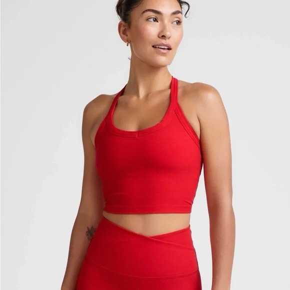 Beyond Yoga Spacedye Tank + Pocket Leggings, Candy Apple Red Matching Set,size S - Picture 2 of 11